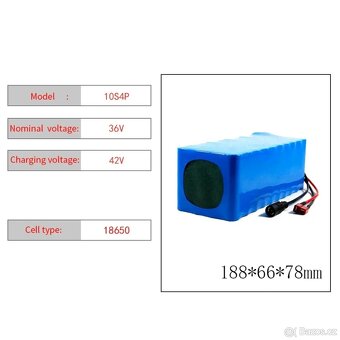 Li-ion BATERIE s BMS 36V/42V 5Ah IEC 190Wh 19x9x7cm NOVÉ - 7
