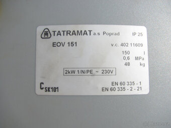 ELEKTRICKKY BOJLER TATRAMAT ELOV 15 - 150L - 7