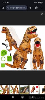 Nafukovací kostým dinosaurus T - Rex - 7