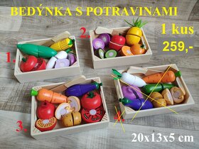 Dřevěné hračky nové- DŘEVĚNÉ POTRAVINY - 7