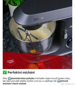 Kuchyňský planetární robot 2 misky v sadě MPM MRK-20 2600 W - 7