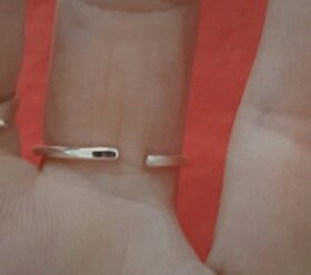 Prsten prstýnek tep srdce otevřený nový stříbrný 925 - 7