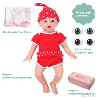 Celosilikonová reborn holčička 25 cm NOVÁ - 7