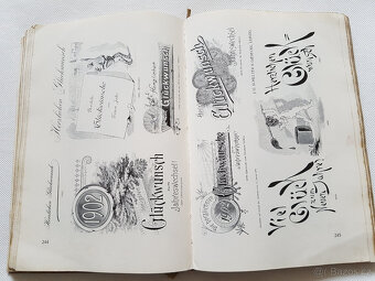 Secesní vzorník tiskové ozdoby vzory viněty 1900 secese - 7