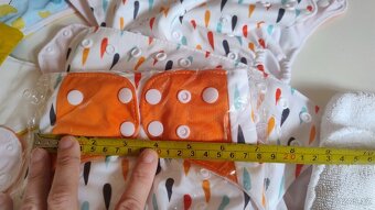 Látkové pleny - svrchní kalhotky a vkládací pleny 6ks - 7