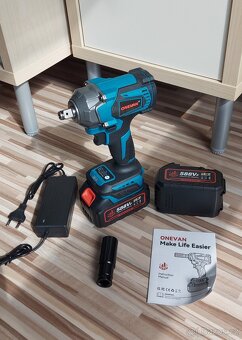 Aku Rázový utahovák+2aku(Ne Makita 18V)+nabíječka, nové. - 7