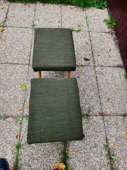 Krásné Retro stoličky /taburety Brusel_cena za kus - 7