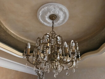 Starožitný zlatý lustr - 7