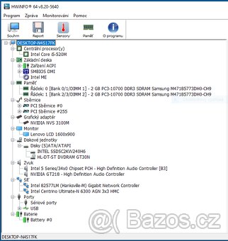 Prodám NTB Lenovo ThinkPad T510 - 7
