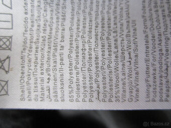 Černý zimní kabát vel. M/L/XL, zapínání na patentky - 7