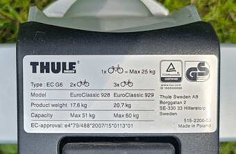 Thule EuroClassic 928 - nosič na 4 kola - na tažné zařízení - 7