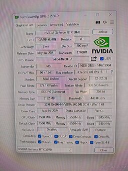 Herní nový MSI RTX 3070; i5 14600Kf; DDR5 16GB; SSD 1TB - 7