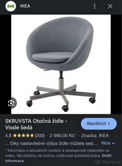 SKRUVSTA - otočná židle - 7