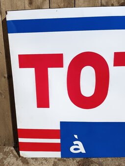 Stará velká smaltovaná cedule TOTAL, 1961, 150x100 - 7