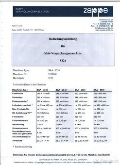 Skinovací stroj ZAPPE SKA 3550 - 7