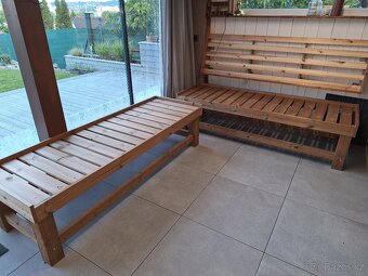 zahradní nábytek thermowood - lavice s matrací - 7