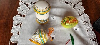 Porcelánové kraslice velké 9 cm a Dozička ve stejném dekoru - 7