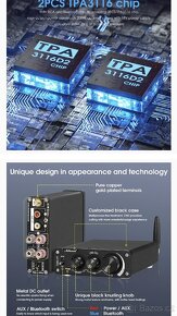 Mini stereo zesilovač 2x100 W (s bluetooth) - 7
