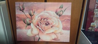 Dekorace, obrazy, zrcadlo v dřevěném rámu cca.110x50 - 7