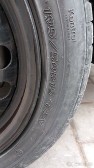 Plechová kola + Letní Pneumatiky 195/50 R15 - 7