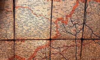 Předválečná automobilistická mapa Čech v němčině. - 7