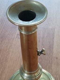 MOSAZNÝ EMPÍROVÝ SVÍCEN BIEDERMAIER Z 19. STOLETÍ Z FRANCIE - 7