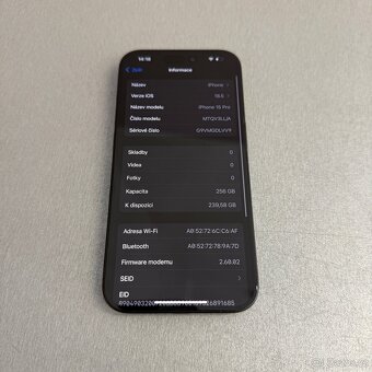 iPhone 15 Pro 256GB modrý, pěkný stav, 12 měsíců záruka - 7