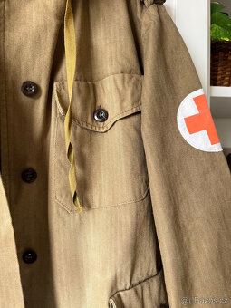 Army vintage vojenská bunda/uniforma Červený kříž - 7
