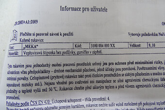 Pracovní rukavice CXS vel.10 - 7