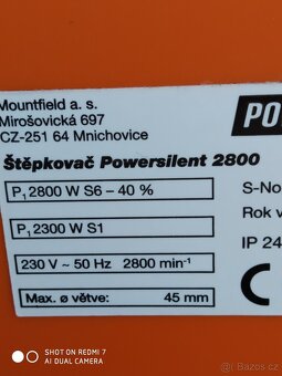Prodám elektrický Válcový drtič Powersilent 2800 W. - 7