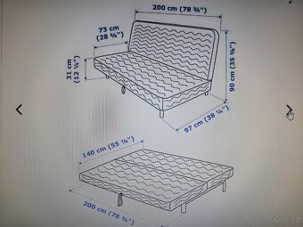 Rozkládací sedačka Ikea - 7