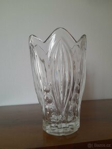Retro skleněná váza - konvalinka - 7