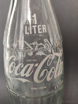 Velká retro láhev Coca Cola, 1l, vintage, pošta 85.- - 7