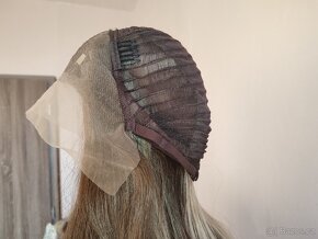 Nová dlouhá přirozená Lacefront paruka s melírem - 7