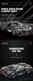 Stavebnice závodní auto černé - 7