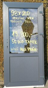 Dveře antracit prosklené - 7