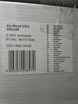 Zahradní slunečník Doppler 3x2m ALU WOOD - nový - 7