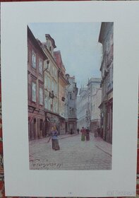 Václav Jansa - Sada 12 akvarelů ze staré Prahy - 7