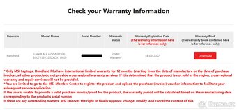 MSI Claw 8 AI+ – výroba 06/2025, záruka podľa MSI do 14.09.2 - 7