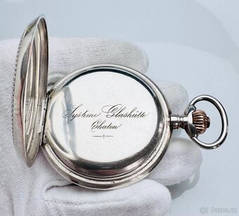 STŘÍBRNÉ TŘÍPLÁŠŤOVÉ KAPESNÍ HODINKY SYSTÉM GLASHÜTTE - 7