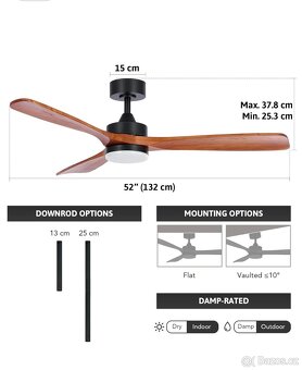 STROPNÍ VENTILÁTOR LED LAMPA - 7