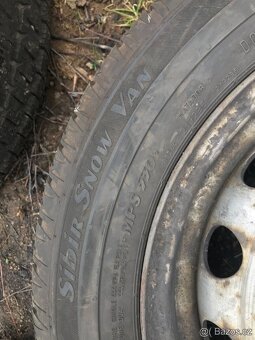 Plechové disky 14” 4x100 a zimní pneu 175/65/R14C - 7