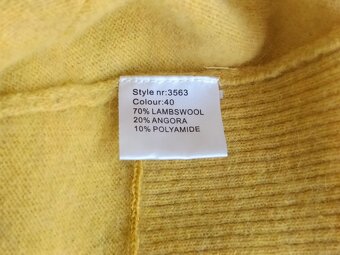 Dámský žlutý vlněný svetr s kapsami, vel. M/L - 7