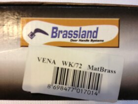 Dveřní klika / kování, zlatá mat, rozteč 72mm /23ks - 7