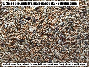 Zrniny, směsi zrnin pro papoušky a holuby - osobně/poštou - 7