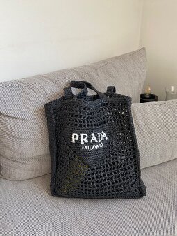 Unisex letní taška Prada, model logo crochet tote - 7