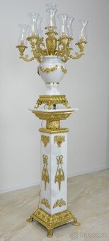Zámecké podlahové lampy - mramor - bronz - 218 cm - 7