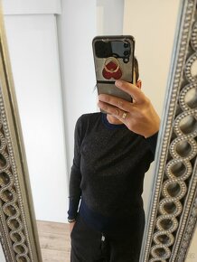 Lehky svetr Karl Lagerfeld trpytivy sedne xs,s rozmery v tex - 7