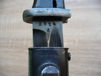 Mauser 98k valecny nemecky bajonet scislovany-pekne zachoval - 7