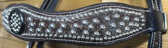 Westernový set 16) černý s hnědou imitací krokodýla - 7